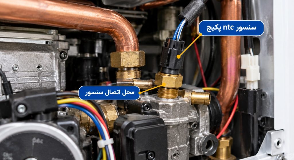 سنسور ntc پکیج ایران رادیاتور کجاست